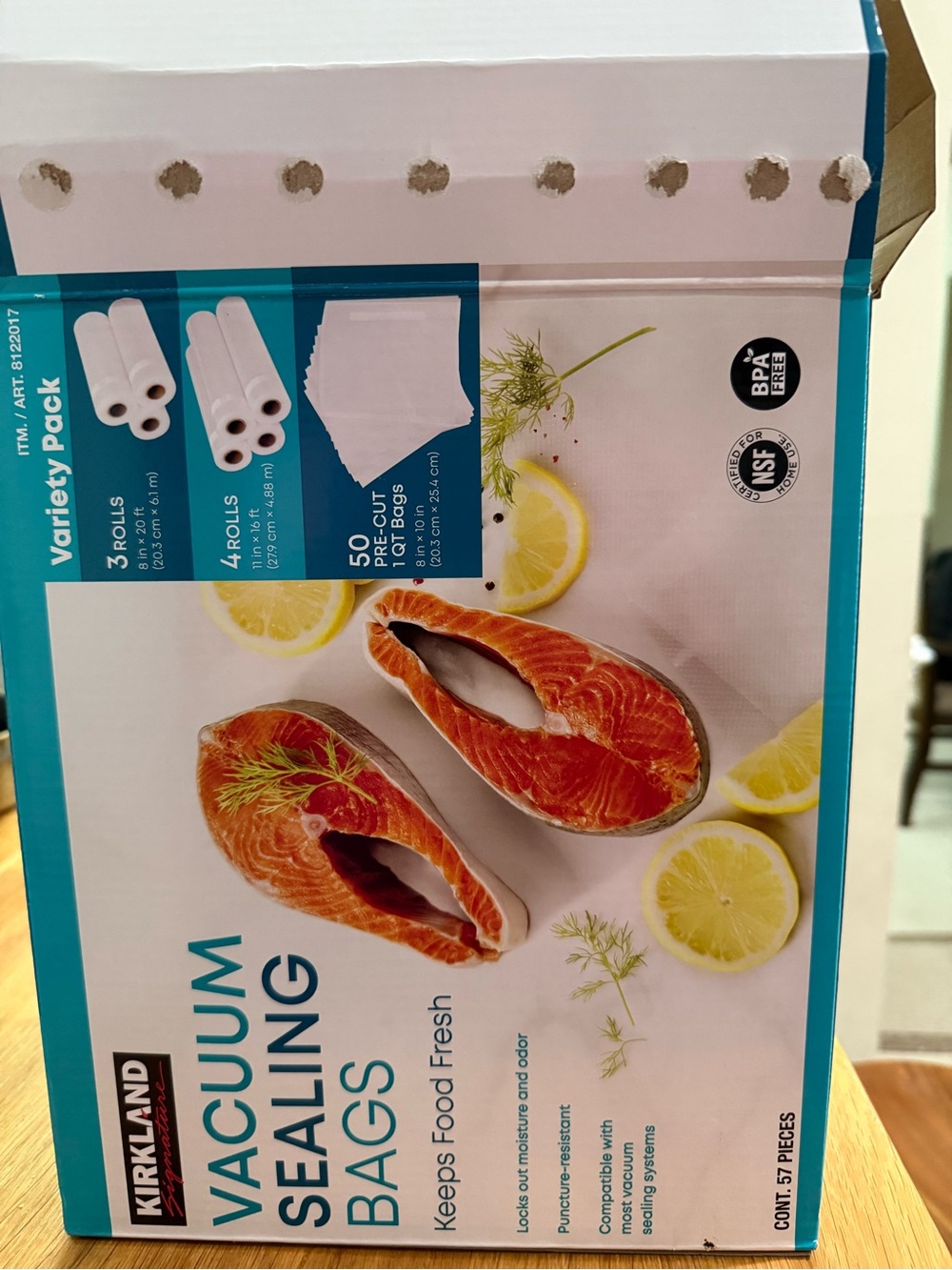 Kirkland signature Vacuum Sealing Bags - opened box
